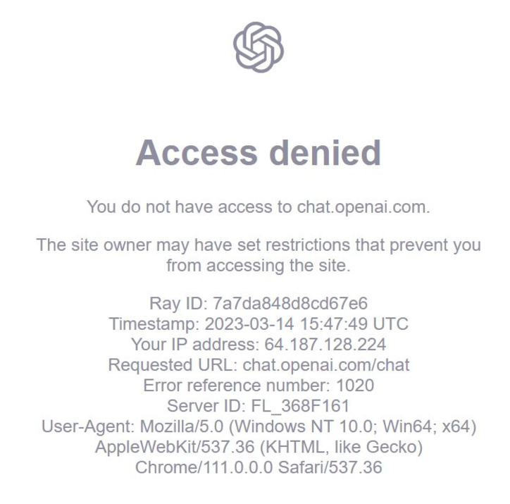 Access Denied的报错截图